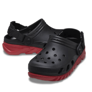 Crocs Unisex Duet Max II Clog in Black Varsity Red